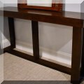 F58. Modern console table. 33"h x 64"w x 16"d 